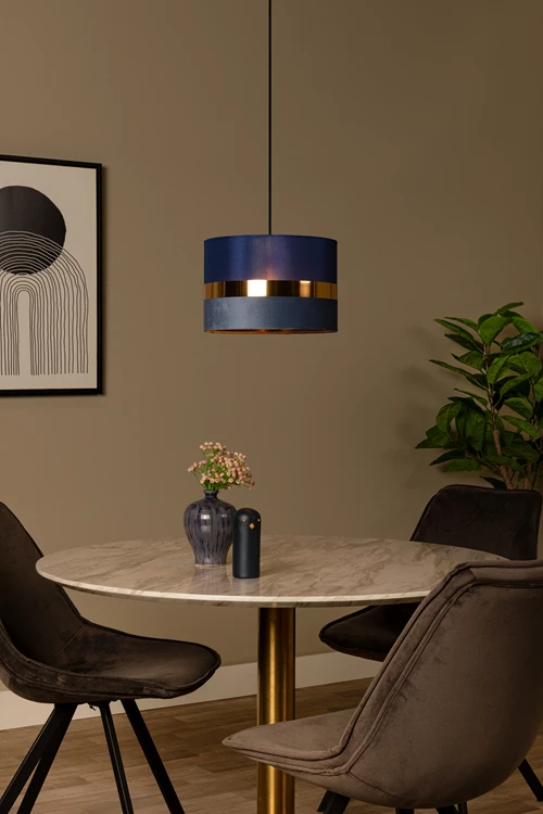 Lucide EXTRAVAGANZA TUSSE - Lámpara colgante - Ø 30 cm - 1xE27 - Azul - ambiente 1